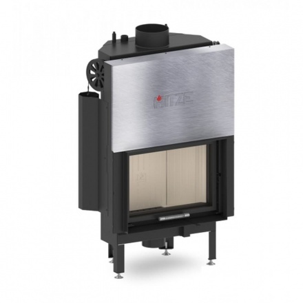 Каминная топка Hitze ALBERO 9 KW горизонтальная гильотина с водяным контуром