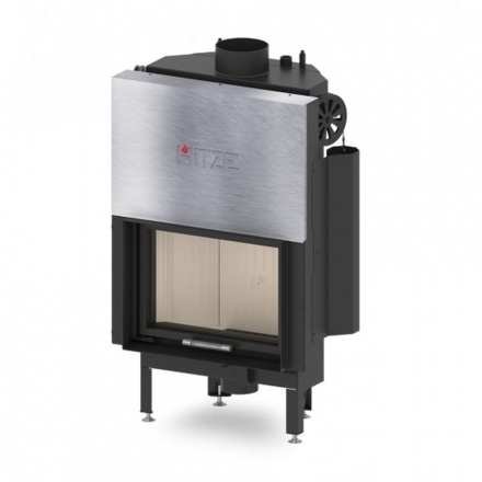 Каминная топка Hitze ALBERO 9 KW горизонтальная гильотина с водяным контуром