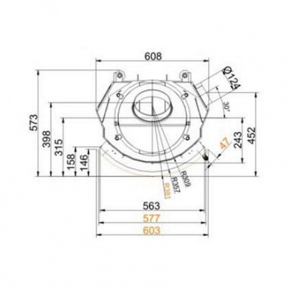 Каминная топка Brunner Kompakt-Kamine 51/55 радиусное стекло