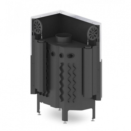 Каминная топка Hitze ALBERO 14 KW правосторонняя горизонтальная гильотина