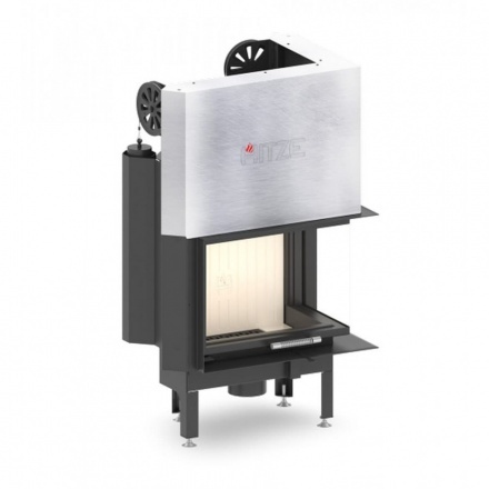 Каминная топка Hitze ALBERO 9 KW правосторонняя горизонтальная гильотина