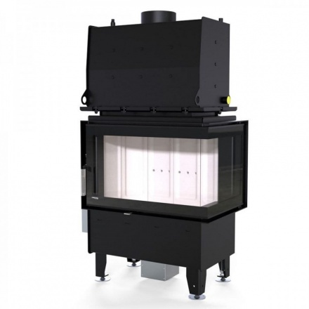 Каминная топка Defro Home RIVA SM BP SHORT угловая, с водяным контуром