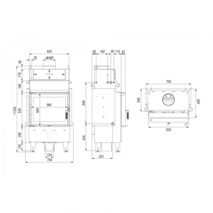 Каминная топка Defro Home Navi SM с водяным контуром