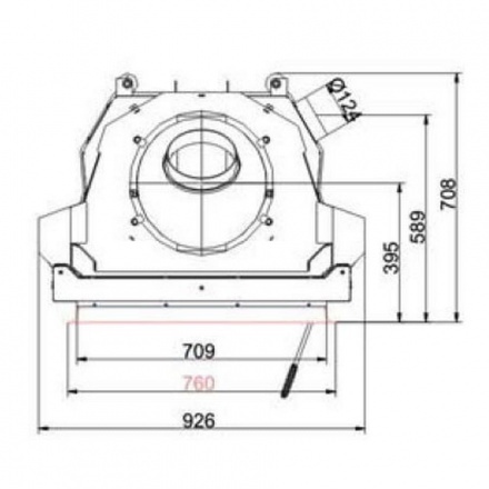 Каминная топка Brunner Kompakt-Kamine 57/67 подъемный механизм двери вверх