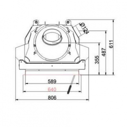 Каминная топка Brunner Kompakt-Kamine 57/55 подъемный механизм двери вверх