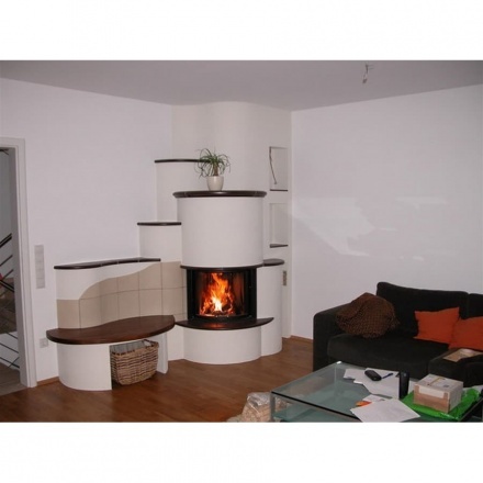 Каминная топка Brunner Kompakt-Kamine 51/67 радиусное стекло, подъемный механизм вверх