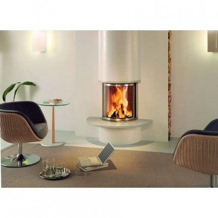 Каминная топка Brunner Kompakt-Kamine 57/55 радиусное стекло, подъемный механизм вверх