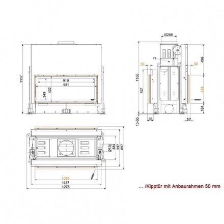 Каминная топка Brunner Architektur-Kamin 45/101 туннель