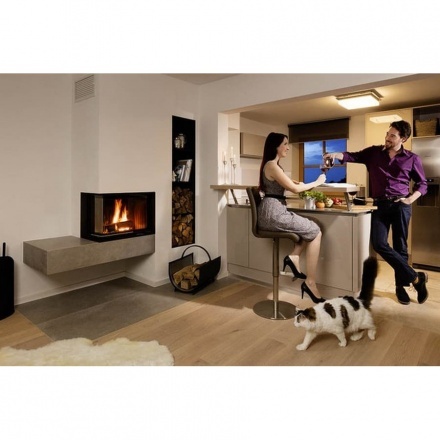 Каминная топка Brunner Eck-kamin 42/57/30 подъемный механизм двери