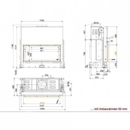 Каминная топка Brunner Architektur-Kamin 45/101