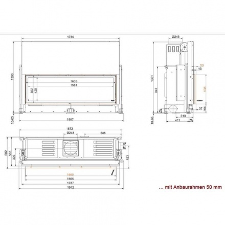 Каминная топка Brunner Architektur-Kamin 53/166
