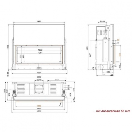 Каминная топка Brunner Architektur-Kamin 53/135