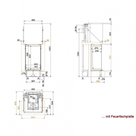 Каминная топка Brunner Panorama Kamin 70/25/40/25