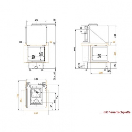 Каминная топка Brunner Panorama Kamin 42/42/42/42