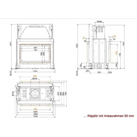 Каминная топка Brunner Stil-Kamin 53/88 туннель