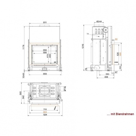Каминная топка Brunner Stil-Kamin 51/67 подъемный механизм