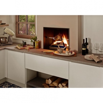 Топка-камин Brunner Urfeuer 50/66 кухонный с грилем , открытая