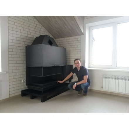 Топка-камин Brunner Urfeuer 50/66/44 угловой , открытая