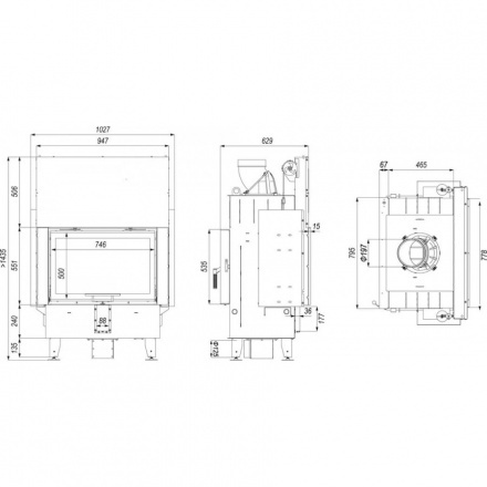 Каминная топка DEFRO HOME INTRA ME T G
