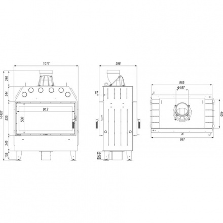 Каминная топка DEFRO HOME INTRA LA T
