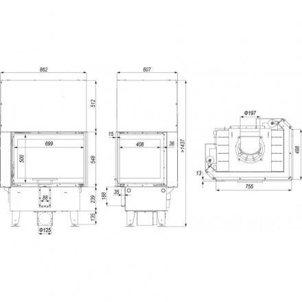 Каминная топка DEFRO HOME INTRA SM BL G