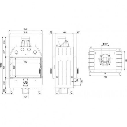 Каминная топка DEFRO HOME INTRA ME T