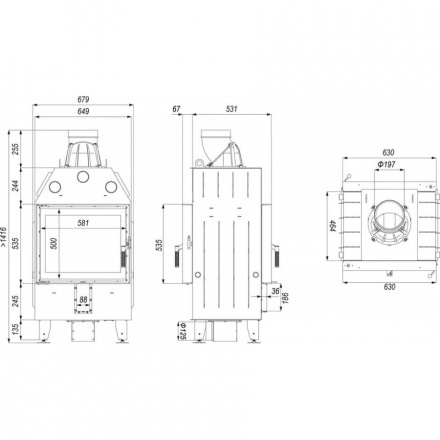 Каминная топка DEFRO HOME INTRA SM T