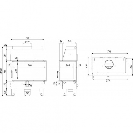 Каминная топка IMPULS ME BP