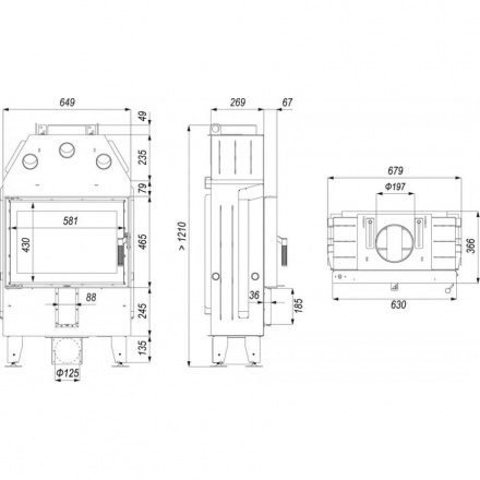 Каминная топка INTRA SM SLIM