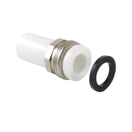 Муфта ПП с патрубком под накидную гайку Valtec 