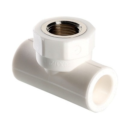 Тройник ПП Valtec с переходом на внутреннюю резьбу 