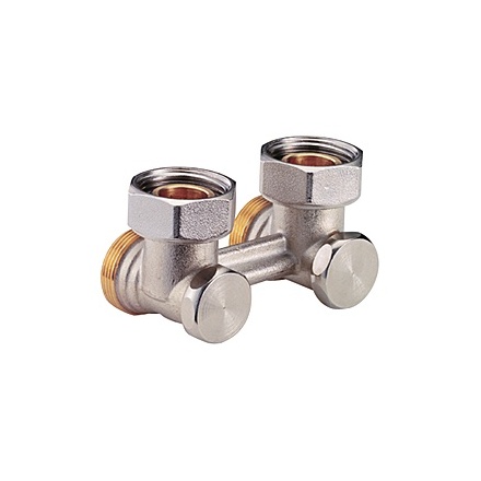 Узел нижнего подключения угловой Giacomini 1/2"M x 3/4"E