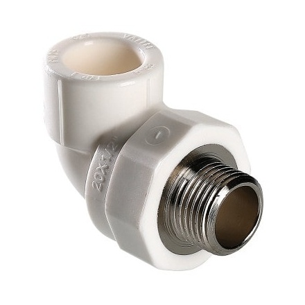 Угольник ПП с переходом на наружную резьбу Valtec