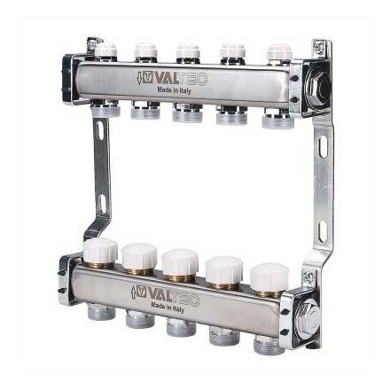 Коллекторная группа VALTEC 1 3/4 (8 вых.) c рег. и баланс. клапанами