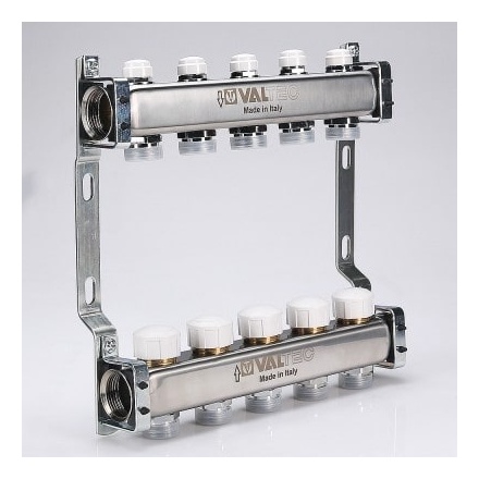 Коллекторная группа VALTEC 1 3/4 (8 вых.) c рег. и баланс. клапанами