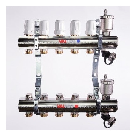 Коллекторная группа VALTEC 1 3/4 (12 вых.) c термостат. и баланс. клапанами