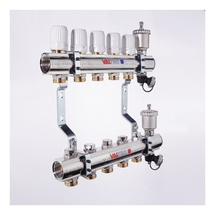 Коллекторная группа VALTEC 1 3/4 (12 вых.) c термостат. и баланс. клапанами