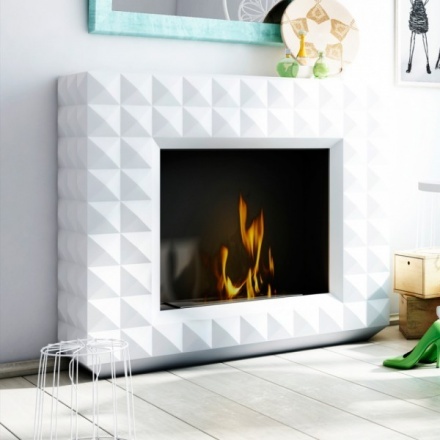 Портал с биокамином Kratki Egzul белый