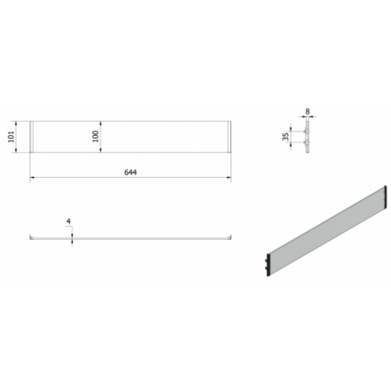 Стекло для биокамина Kratki Delta Flat