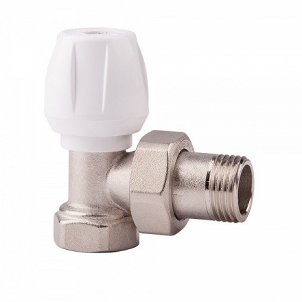 Кран радиаторный угловой 1/2" (подающий) ICMA с антипротечкой