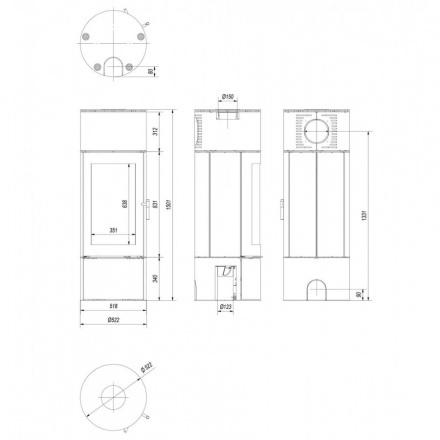 Печь-камин Kratki Antares