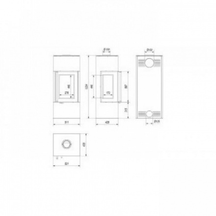 Печь-камин Kratki THOR 8 View