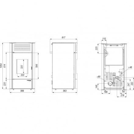 Пеллетный печь-камин DEFRO HOME AQUAPELL