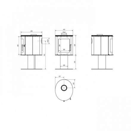 Печь-камин Kratki Koza/Orbit