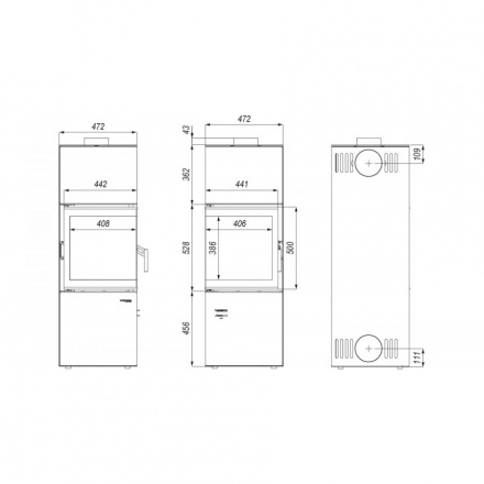 Печь-камин DEFRO HOME QUADROOM