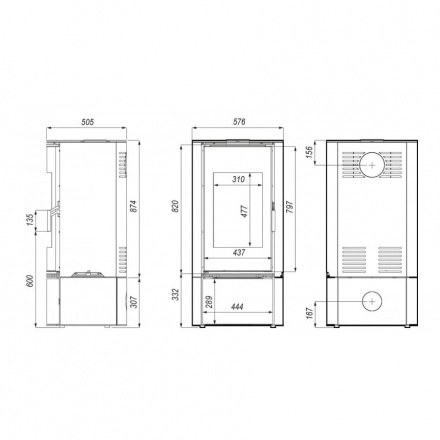 Печь-камин DEFRO HOME ORBIS LOG