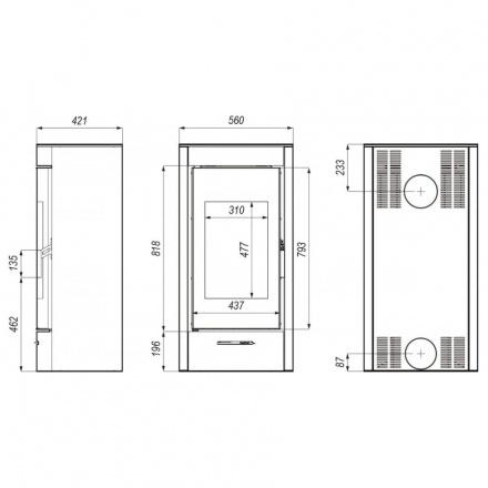 Печь-камин DEFRO HOME ORTI