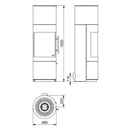 Печь-камин HARK 117 ECOplus