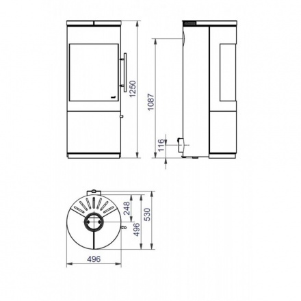 Печь-камин HARK 110 ECOplus