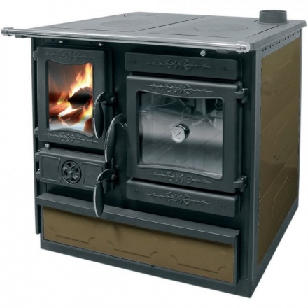 Печь-камин Guca GULIVER с плитой - bordo, cream